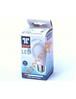 TUNGSRAM E27 LED izzó 6W (~40W helyett) visszafogott fényerő melegfehér 2700K  470lm tejüveg  827  A60 ECO 93104784