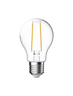 TUNGSRAM E27 LED izzó 4,5W (~30W helyett) visszafogott fényerő melegfehér 2700K  470lm átlátszó üveg 827 A60 dekor 93115395