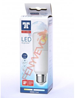 TUNGSRAM E27 LED stik 12W (75W helyett) nagy fényerő hidegfehér 4000K  1150lm tejüveg 840 STIK ECO 93110186